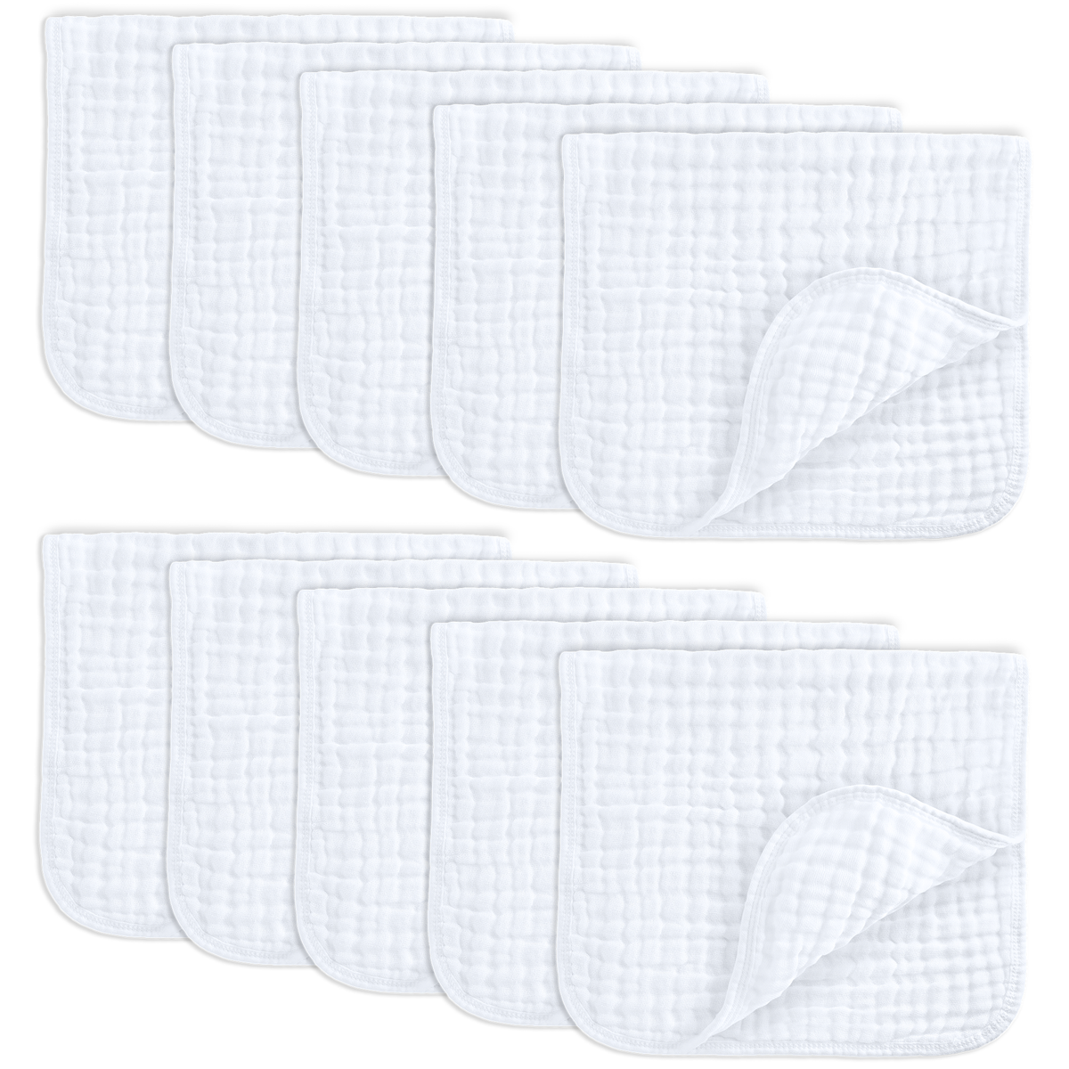 Baby Burp Cloths - 100% Muslin Cotton by Comfy Cubs