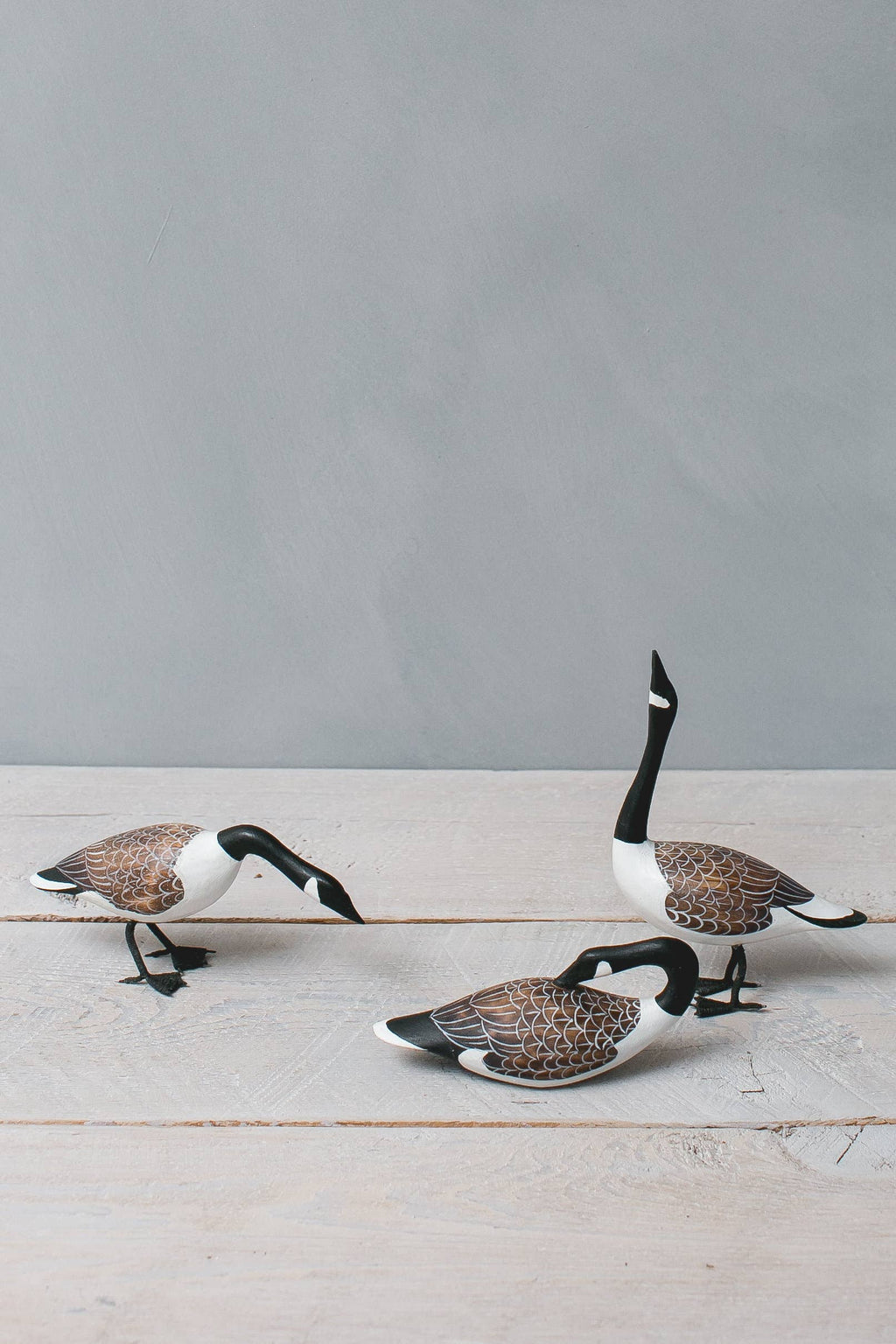 Canada Goose - Flying Set of 5 - 22"L  -Carved Ornament