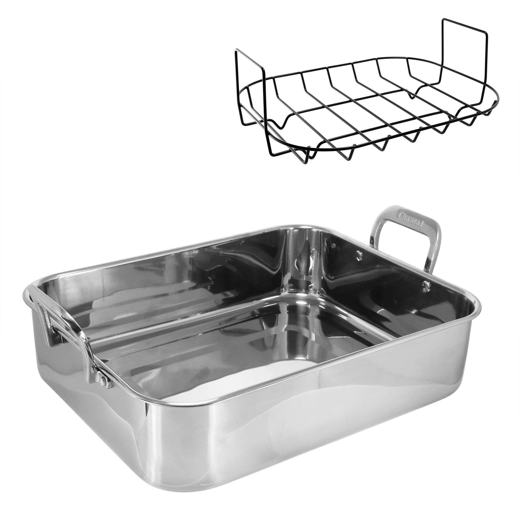 Stainless Steel Roaster with Nonstick Rack