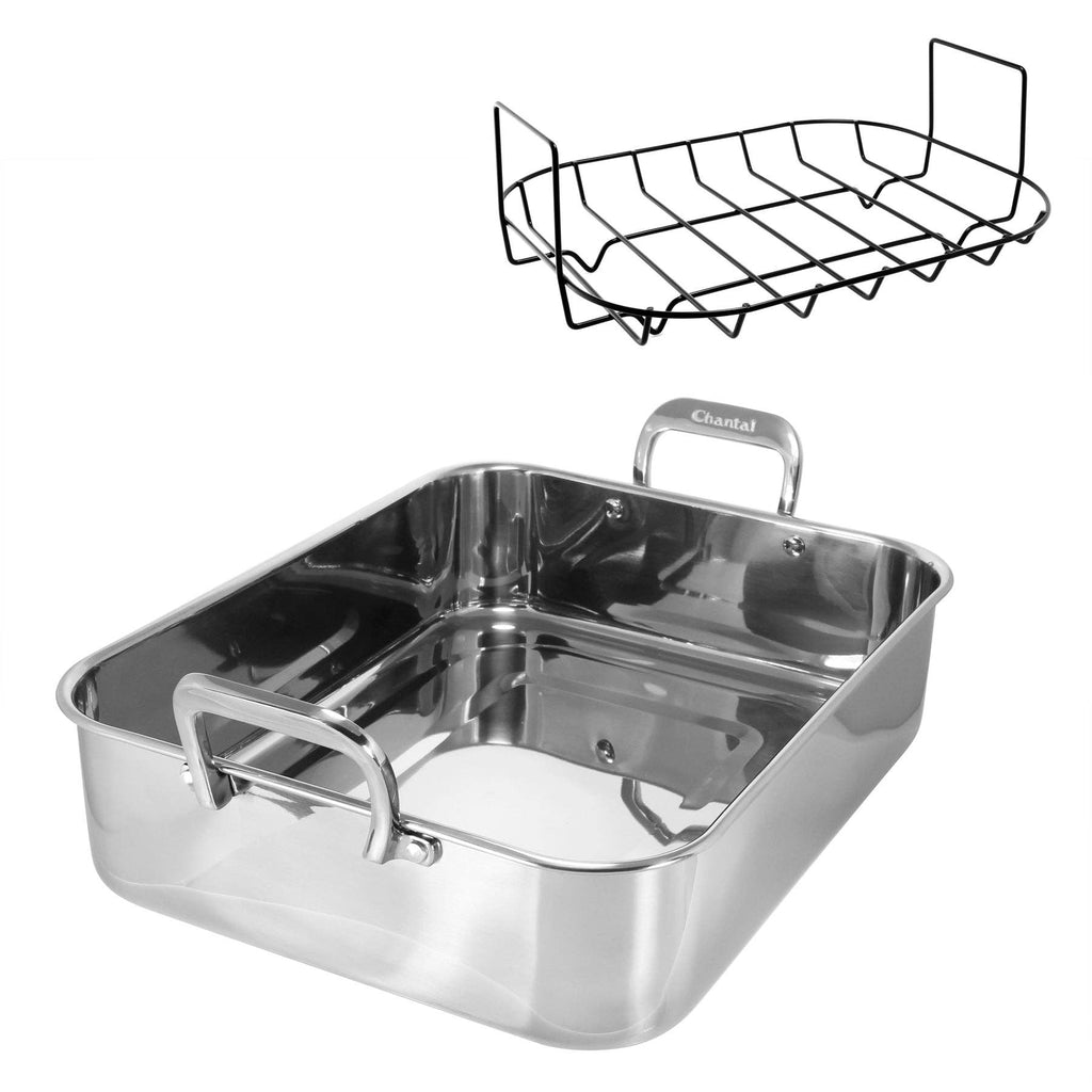 Stainless Steel Roaster with Nonstick Rack