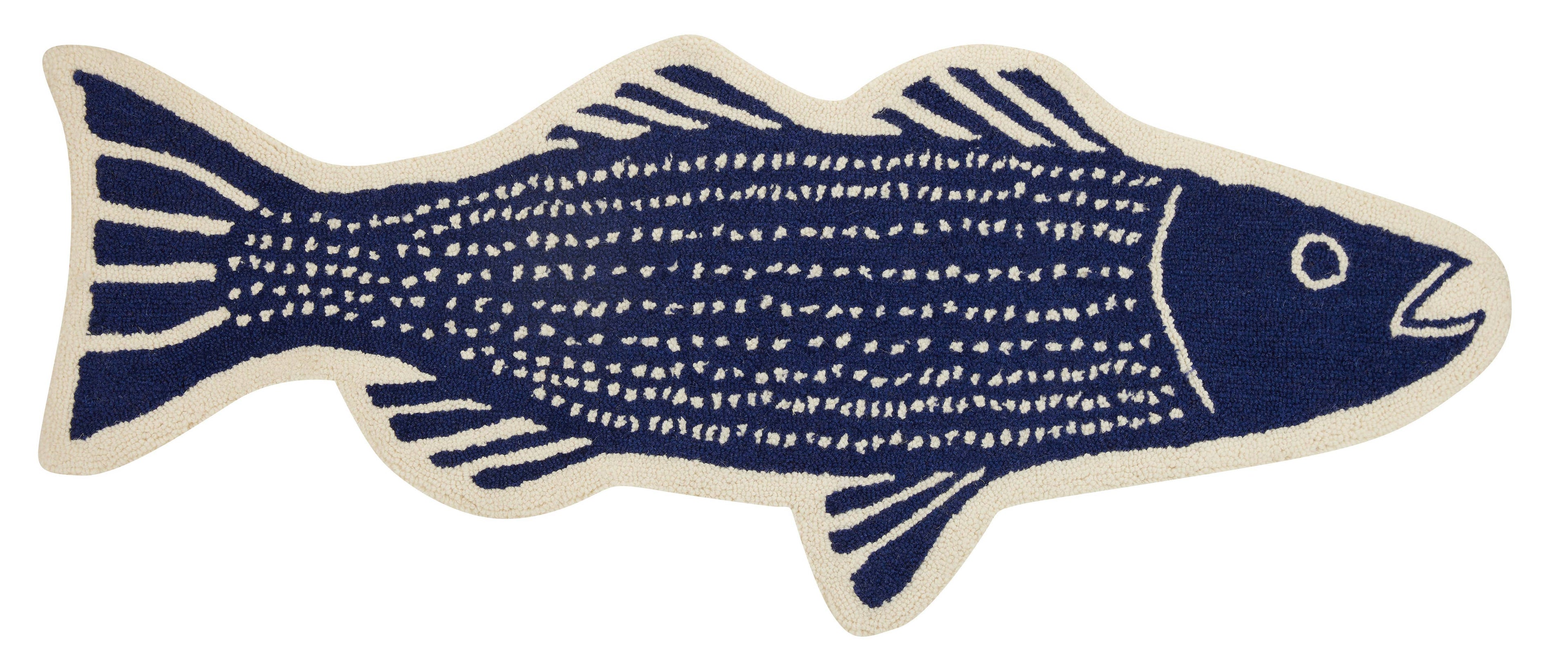 Striper Shaped Hook Rug - Kate Nelligan