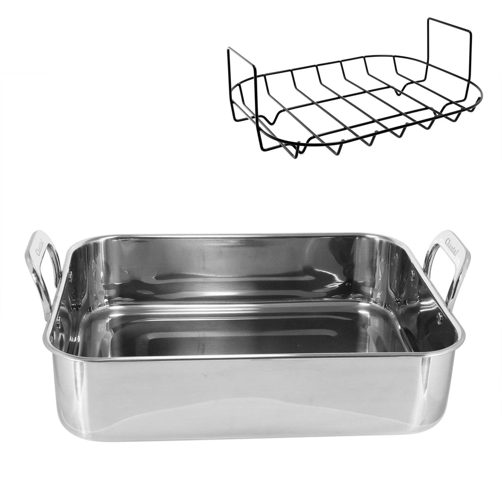 Stainless Steel Roaster with Nonstick Rack