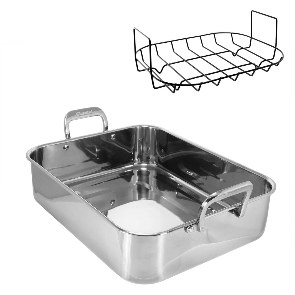 Stainless Steel Roaster with Nonstick Rack