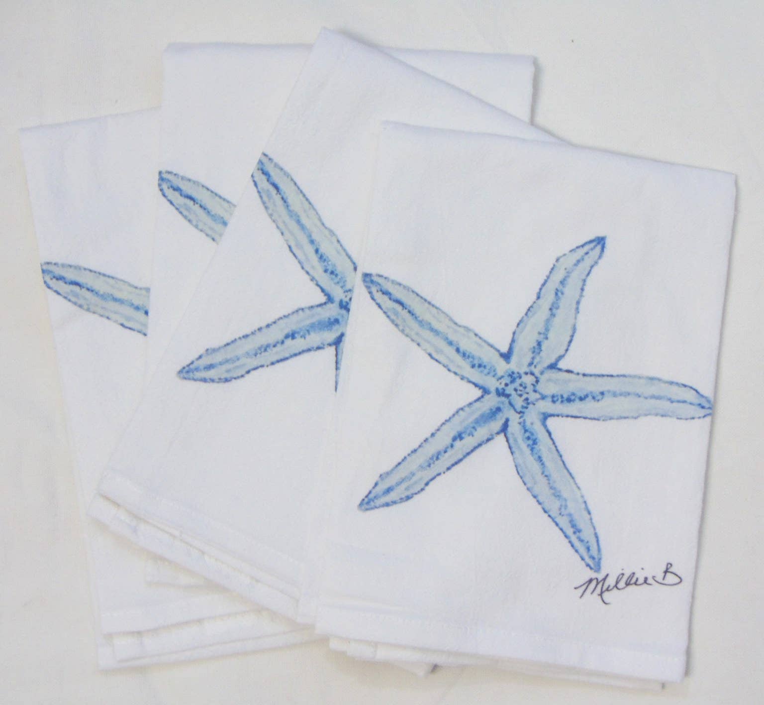Limited Edition Watercolor Starfish Flour Sack Towel