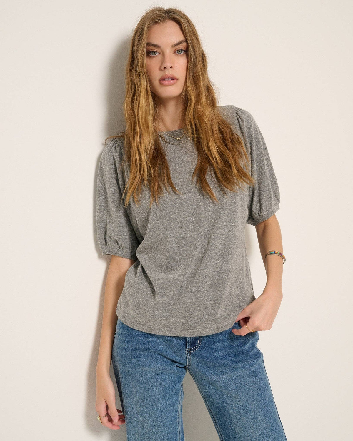 Meadow Shirred Sleeve Tee