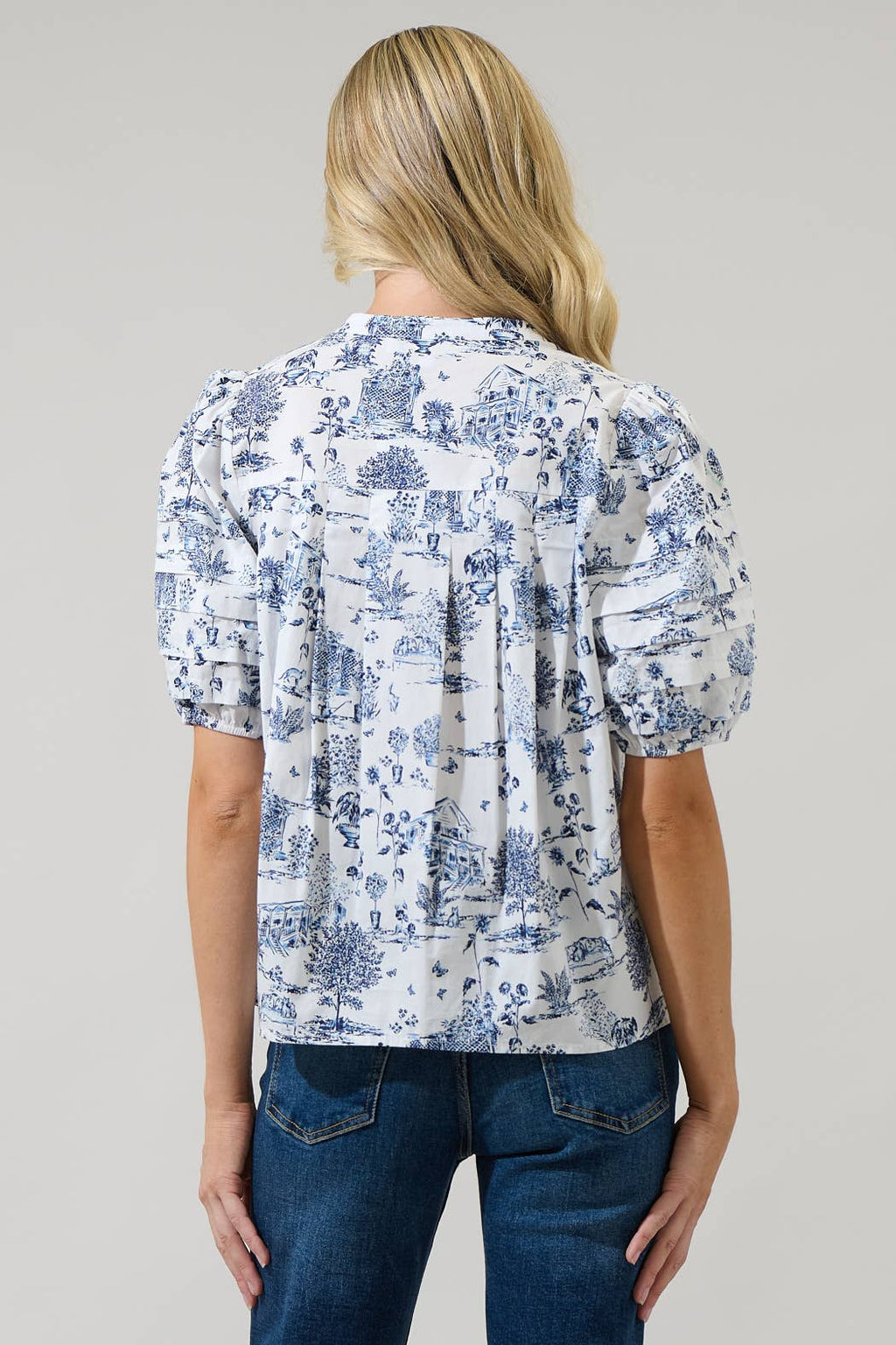 Renzo Toile Belraj Court Button Down Top