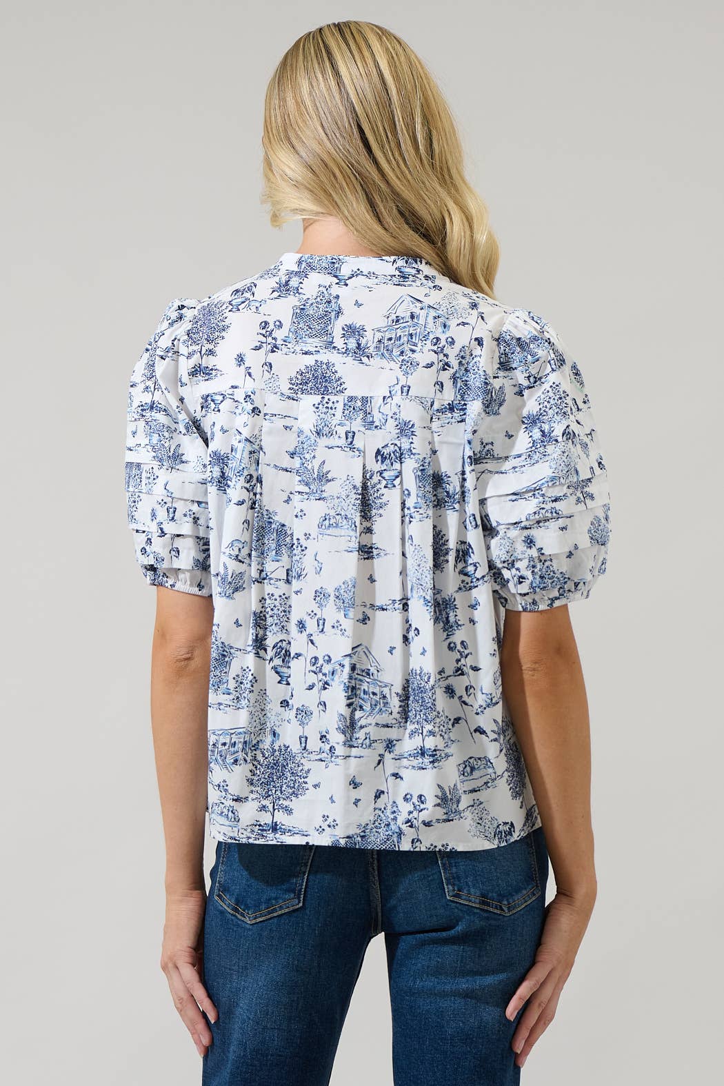 Renzo Toile Belraj Court Button Down Top