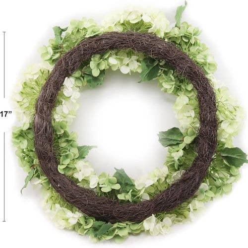 2PC 24" Magenta Green Hydrangea Wreath