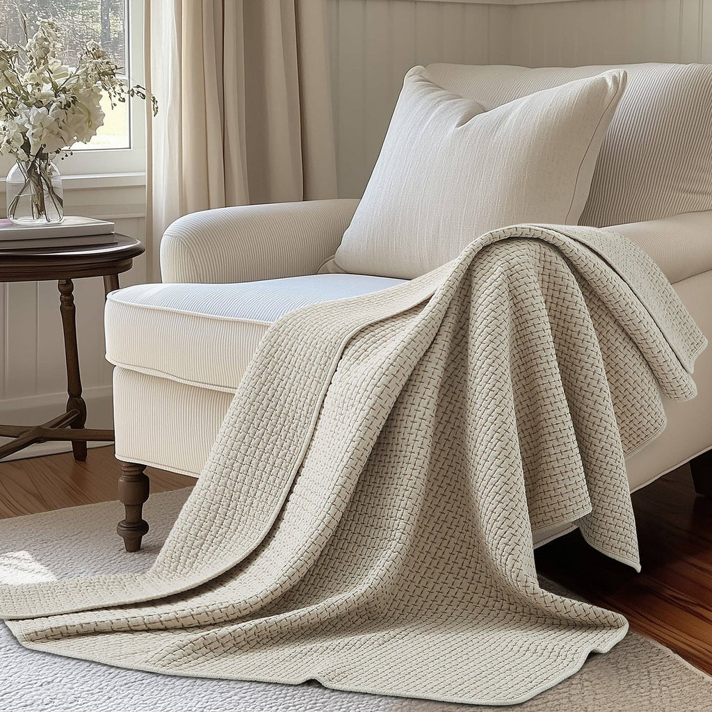 Pick-Stitch Artisan Quilted Throw