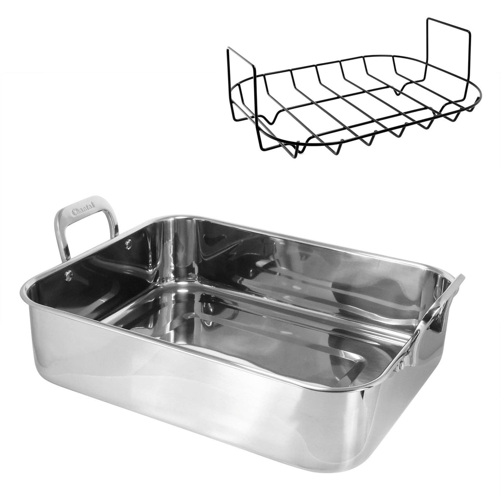 Stainless Steel Roaster with Nonstick Rack