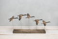 Canada Goose - Flying Set of 5 - 22"L  -Carved Ornament