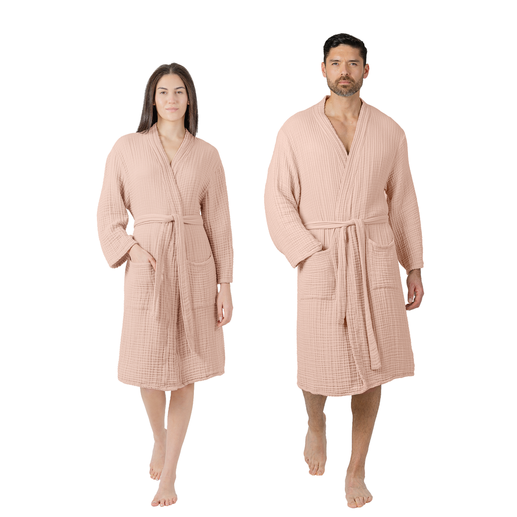 Adult Muslin Bathrobe - Soft, 100% Cotton Robe by Comfy Cubs