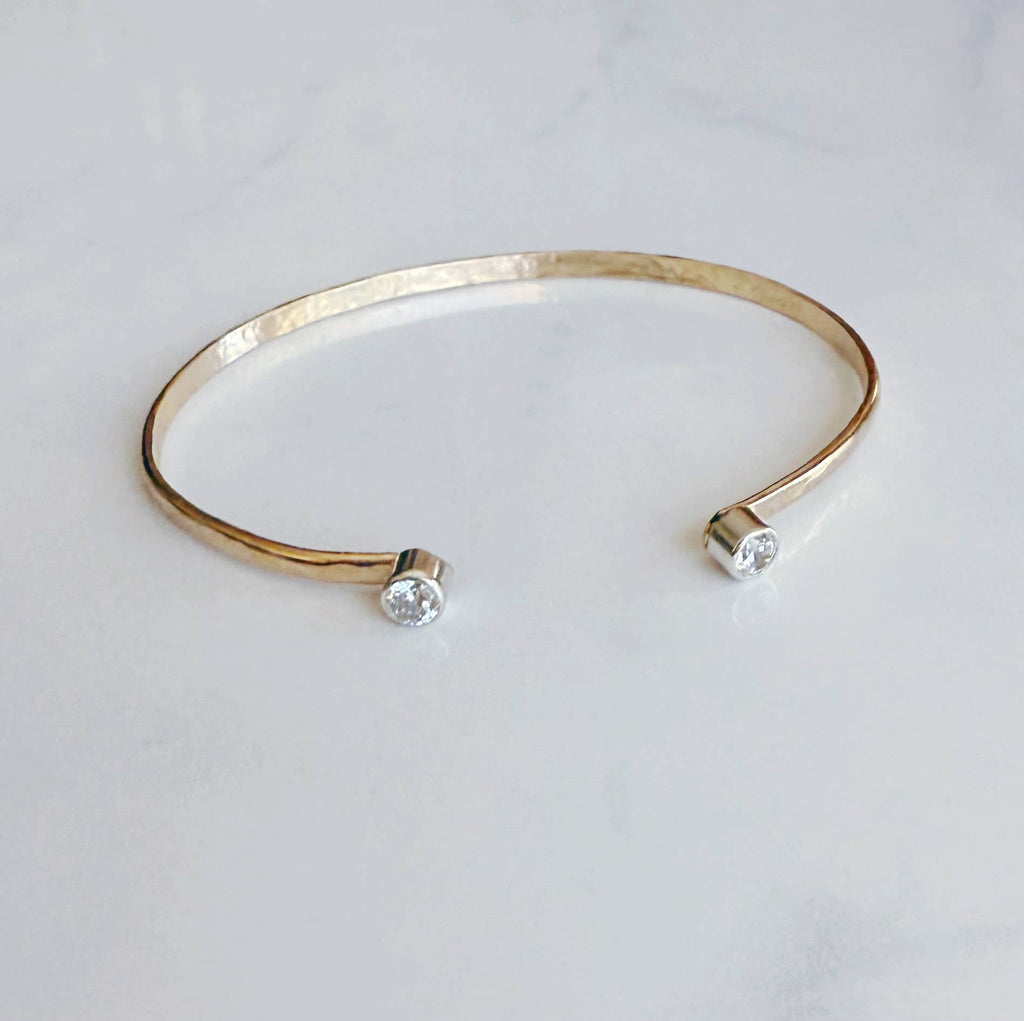 Swarovski hammered cuff