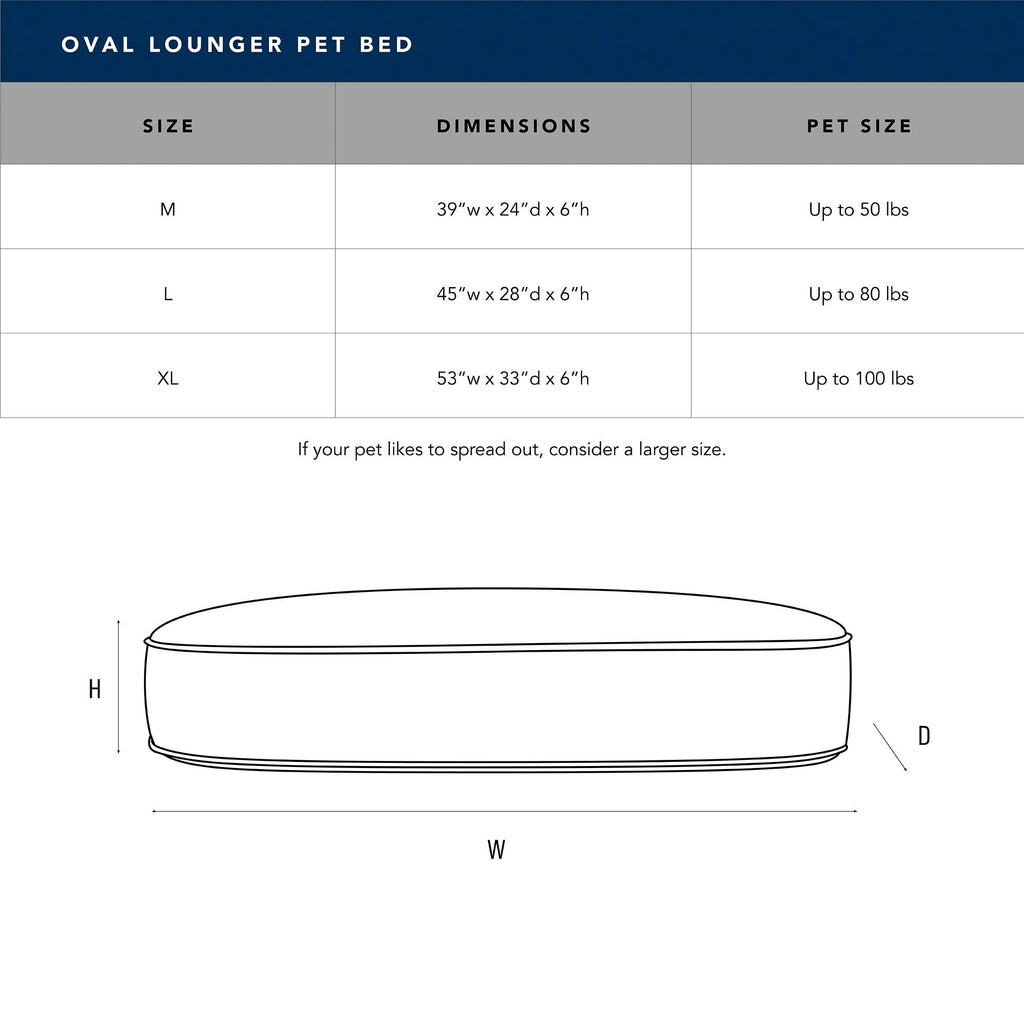 Oval Lounger Geo Modern Dog Bed