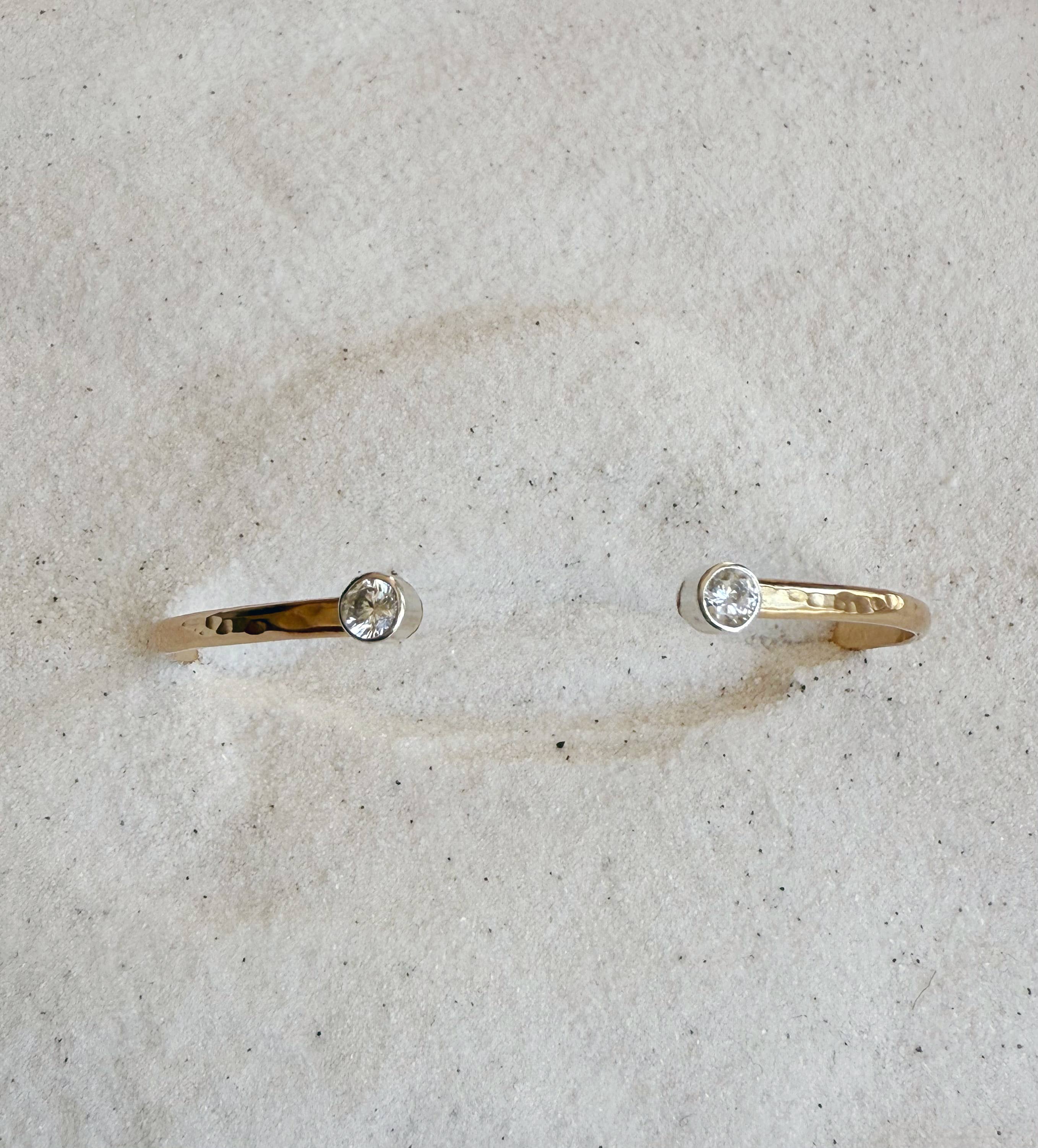 Swarovski hammered cuff