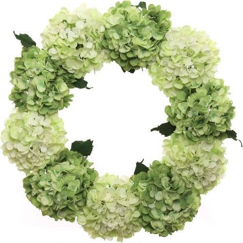 2PC 24" Magenta Green Hydrangea Wreath