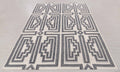 White Navy Modern Designer Rug Geometric Design Handmade Rug