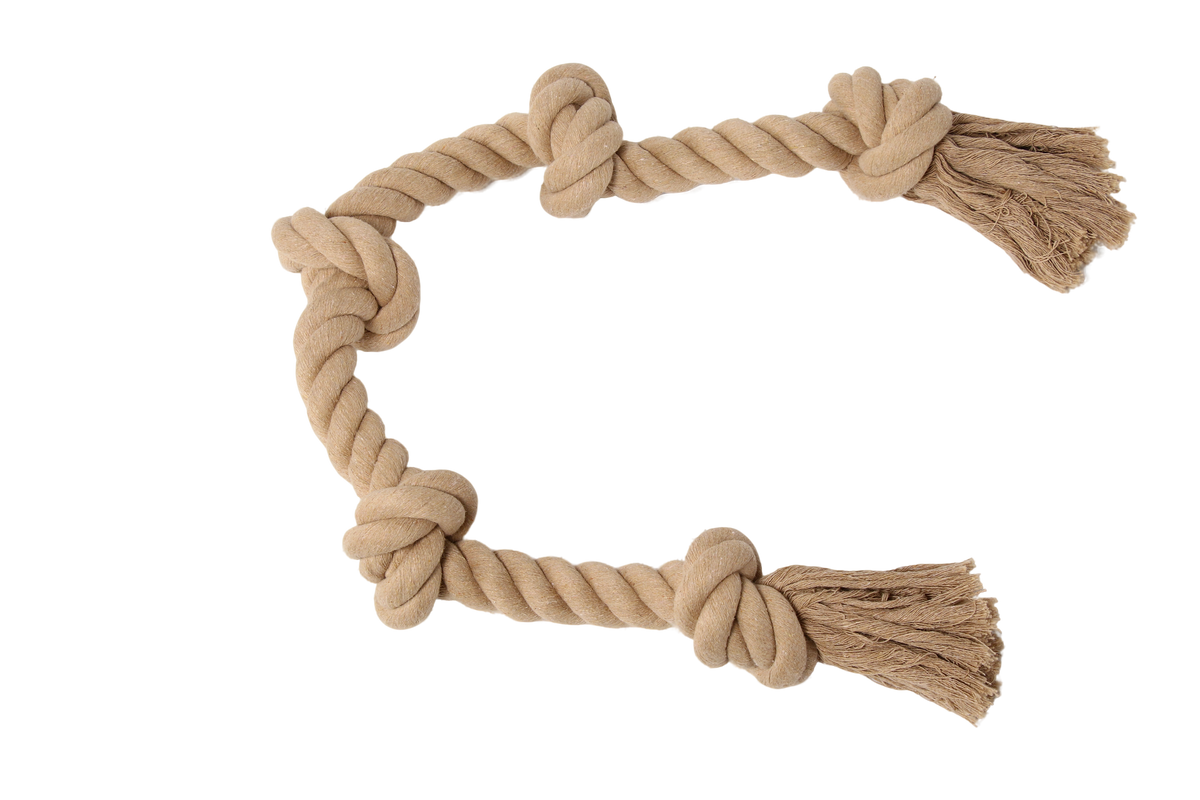 Heavy Duty Cotton Dog Rope 5-Knot Tug-o-War for Large Dogs