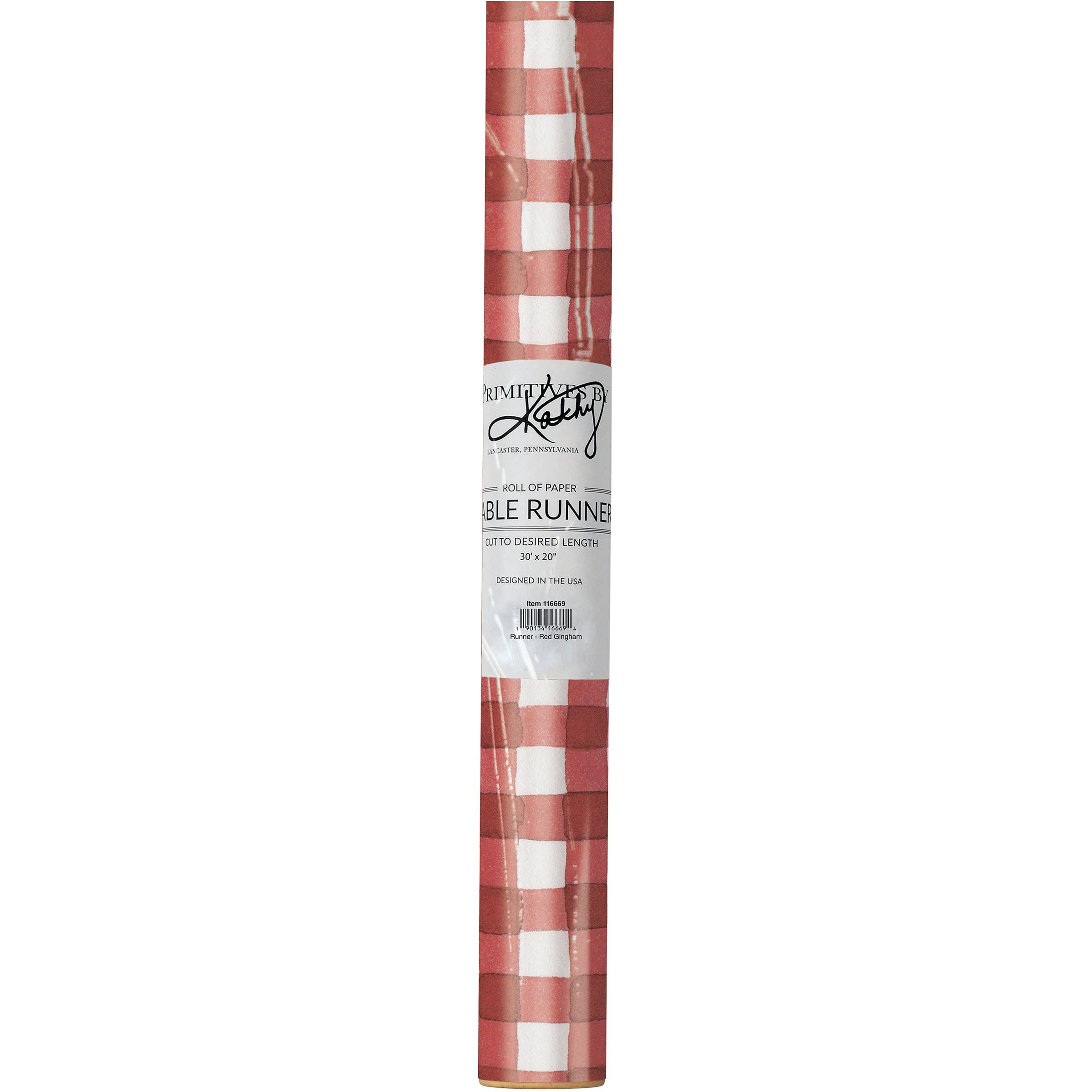 Red Gingham Paper Runner