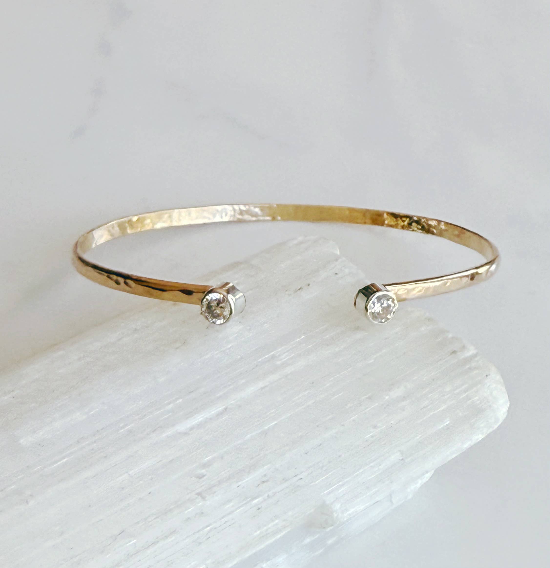 Swarovski hammered cuff