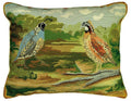 Quails In Woods Needlepoint Pillow 16" X 20"