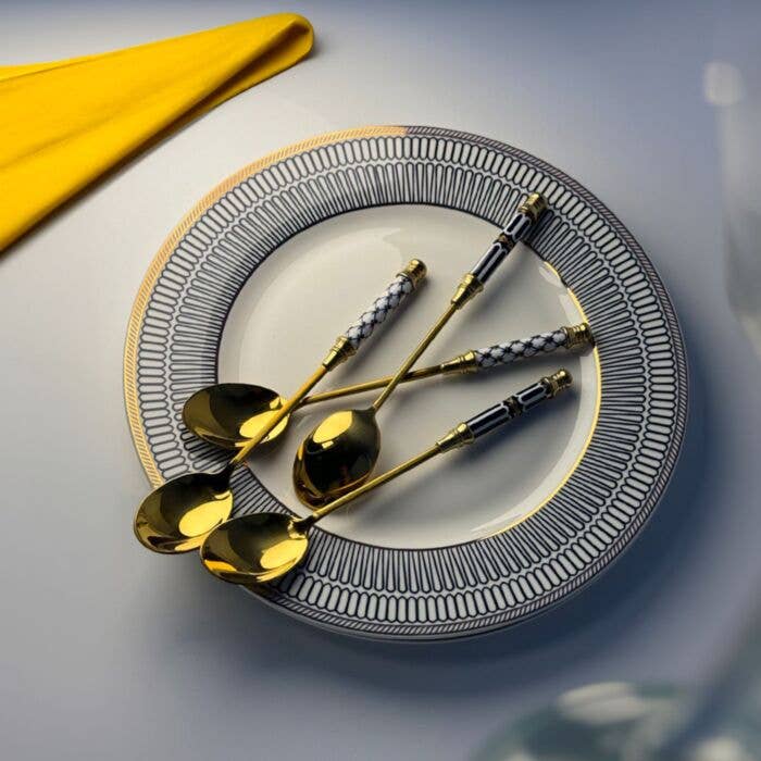 Dessert Teaspoon "Cobalt Net" Set of 2 in Gift box