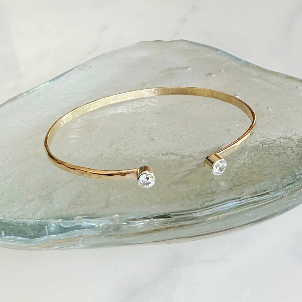 Swarovski hammered cuff