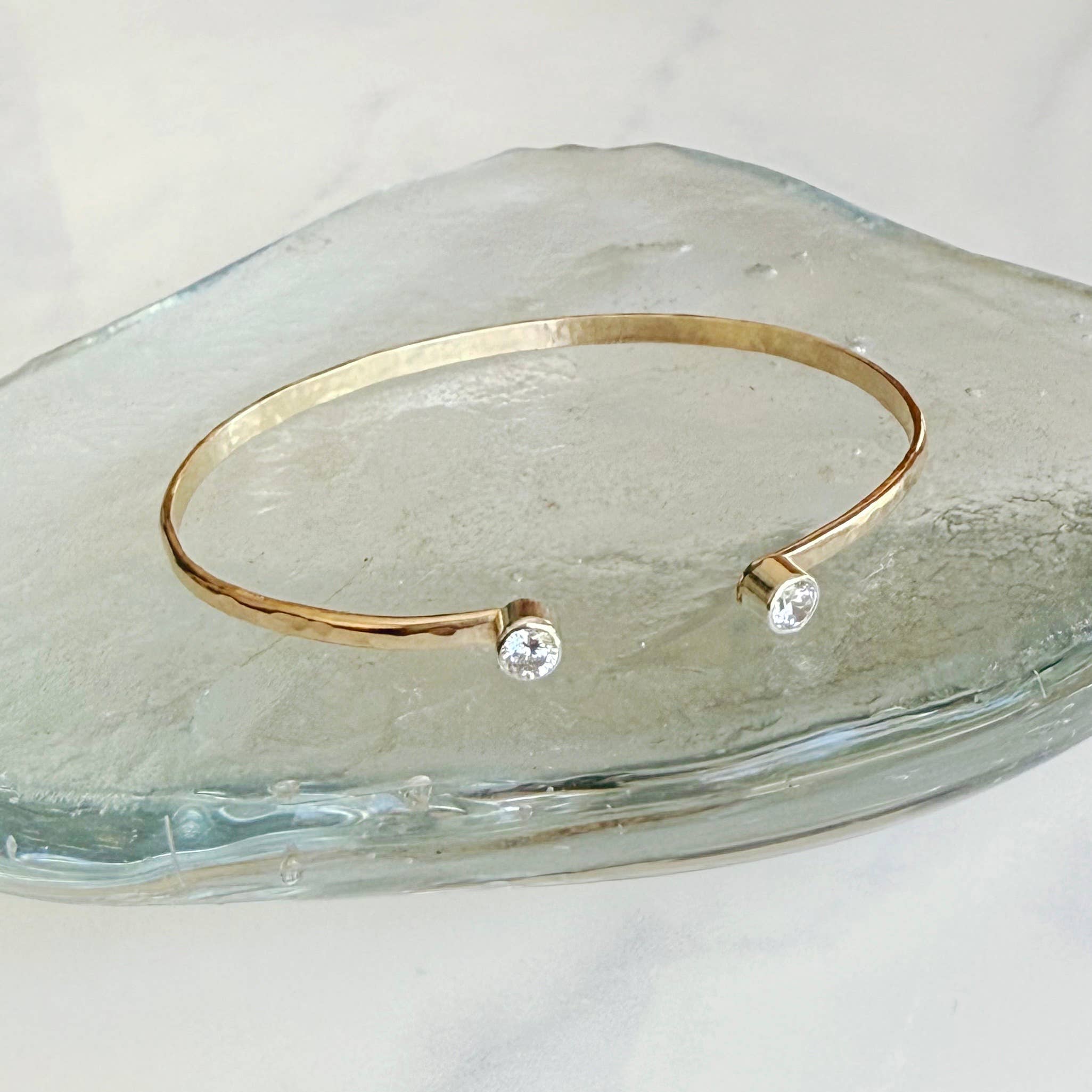 Swarovski hammered cuff