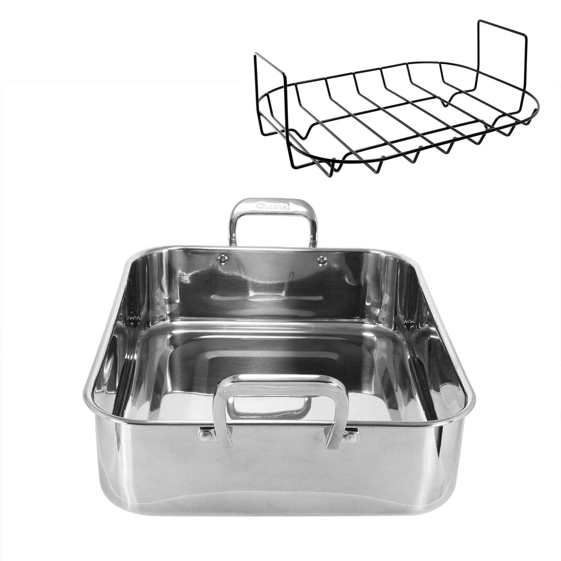 Stainless Steel Roaster with Nonstick Rack