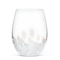 Fused Dots Stemless Wine Glass - White - 4.5"H(18oz)