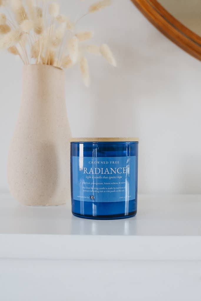 Radiance Candle - Blue - Made by Survivors