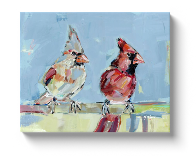"Always Together" Cardinal canvas print