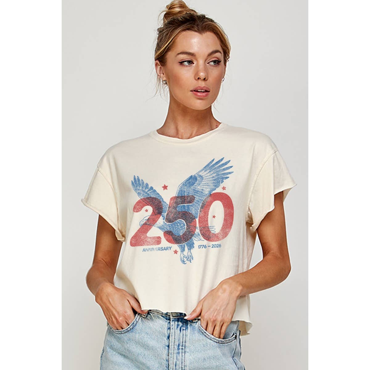 250 ANNIVERSARY GRAPHIC CROP TOP