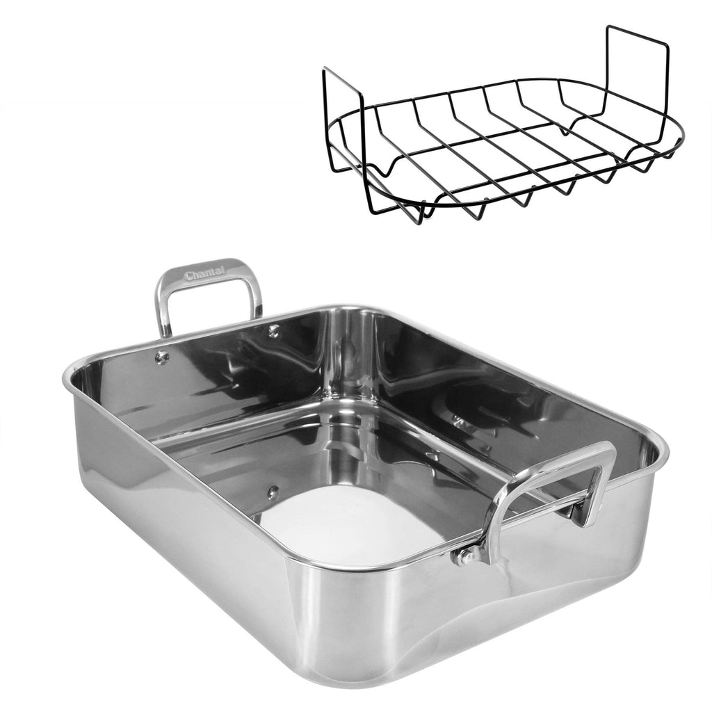 Stainless Steel Roaster with Nonstick Rack
