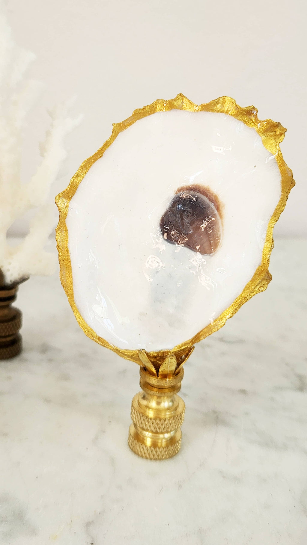 Coral Lamp Finial, Set of 4, As Shown