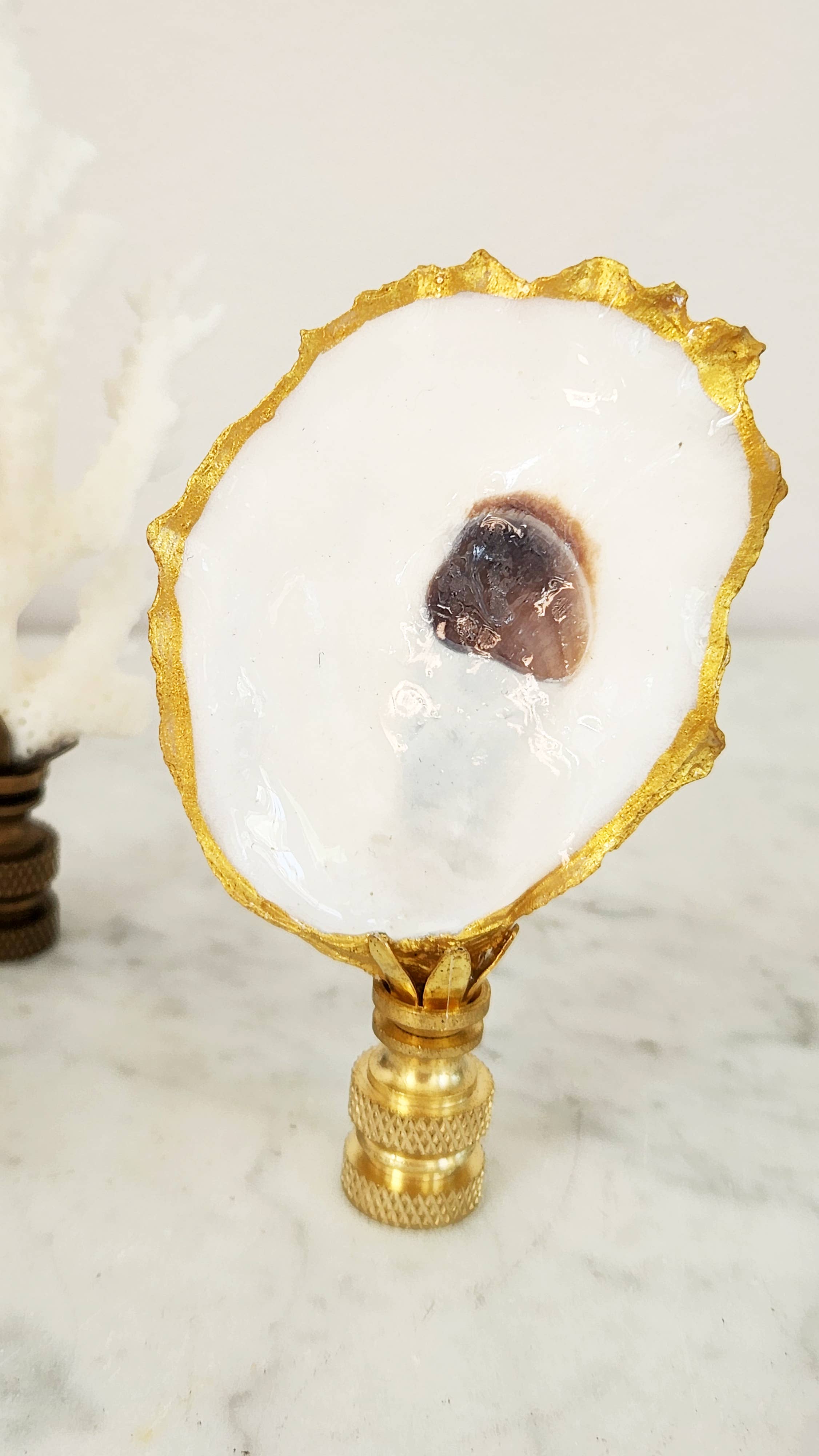 Coral Lamp Finial, Set of 4, As Shown