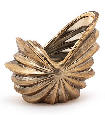 Gold Pewter Seashell Planter Item # 52600