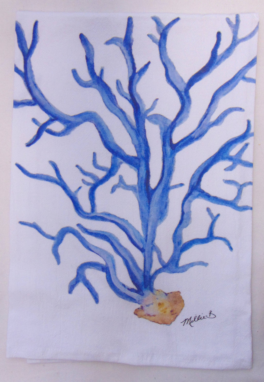 Limited Edition Blue Coral Flour Sack Napkins