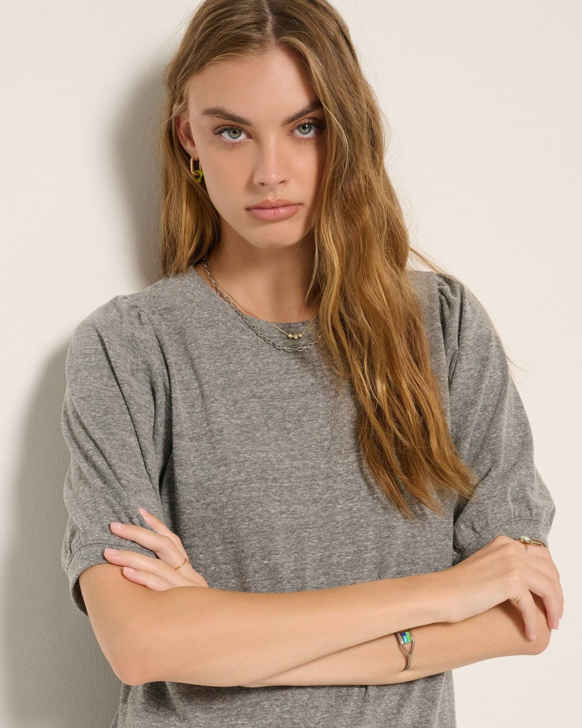 Meadow Shirred Sleeve Tee