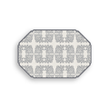 Deep Charcoal Block Print Vinyl Floor Mat