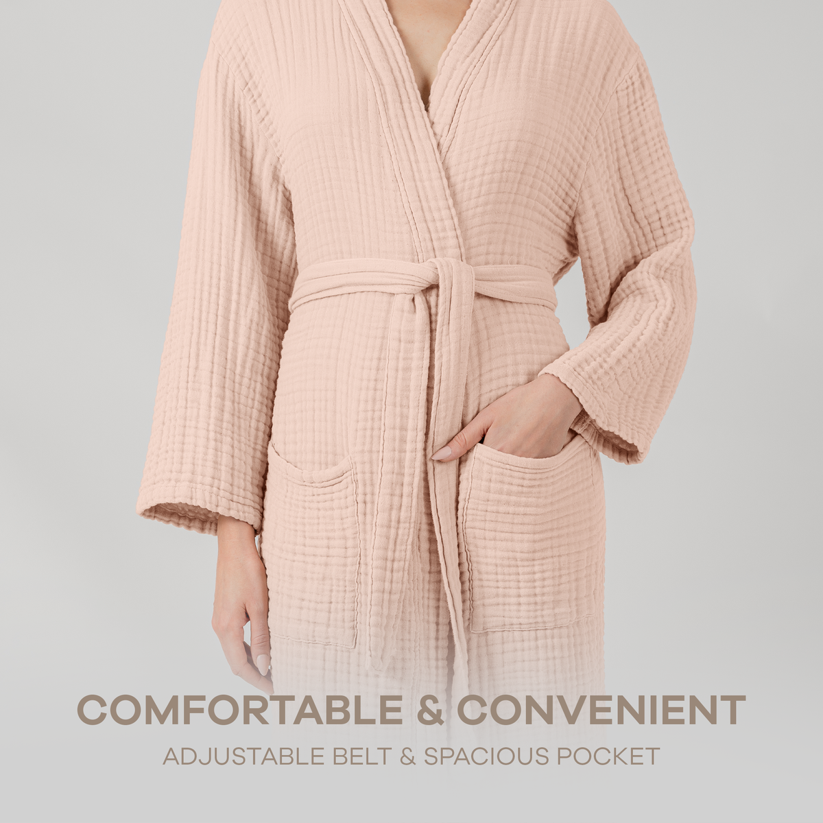 Adult Muslin Bathrobe - Soft, 100% Cotton Robe by Comfy Cubs