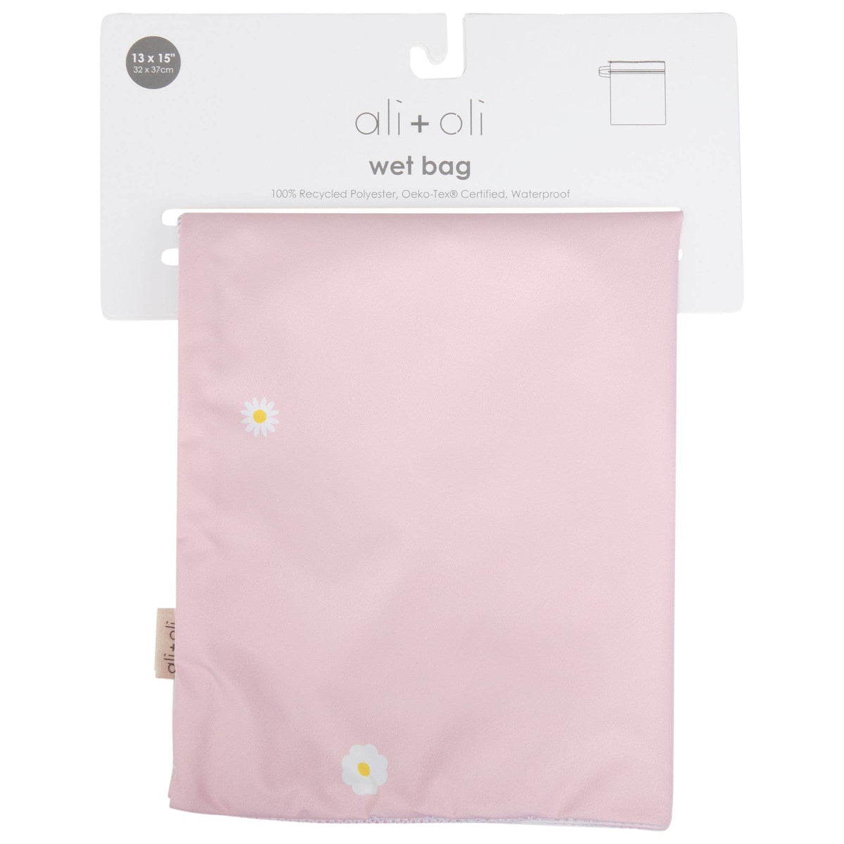 Dual-Compartment Wet/Dry Bag with Mesh Pocket (Daisy Blush)