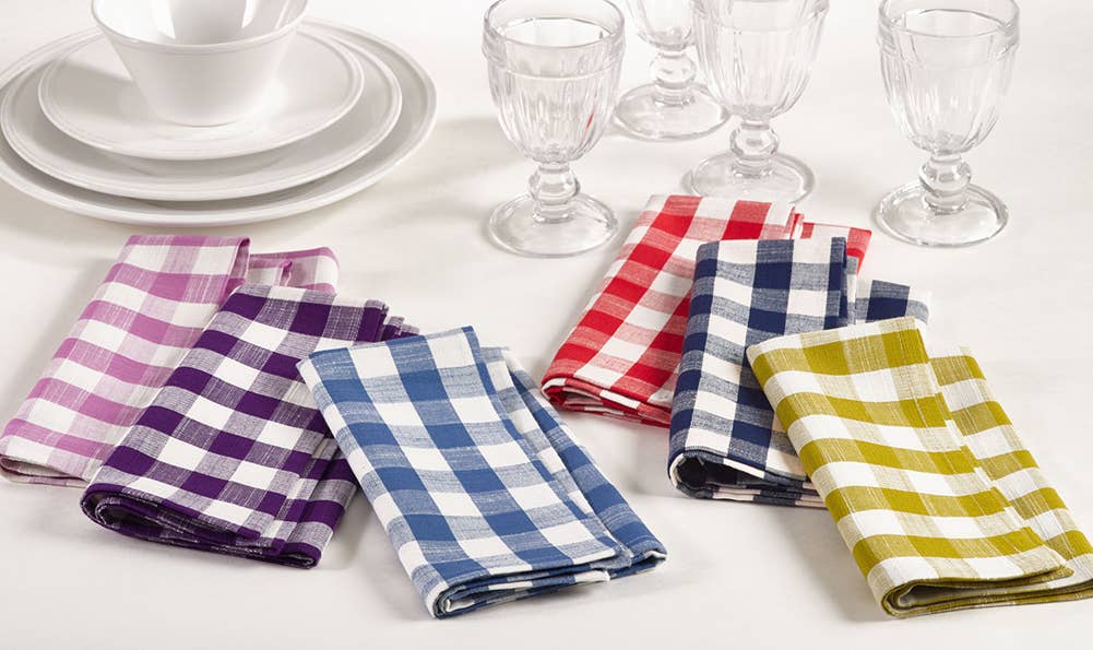 Gingham Cotton 20" Cloth Dinner Napkin