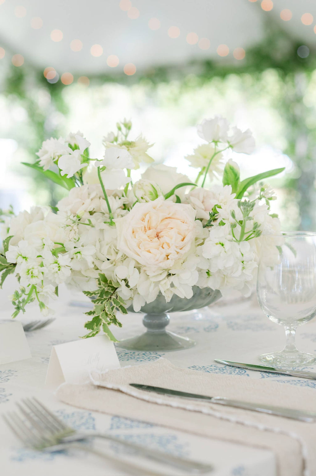 Damask Hand Block Print Tablecloth