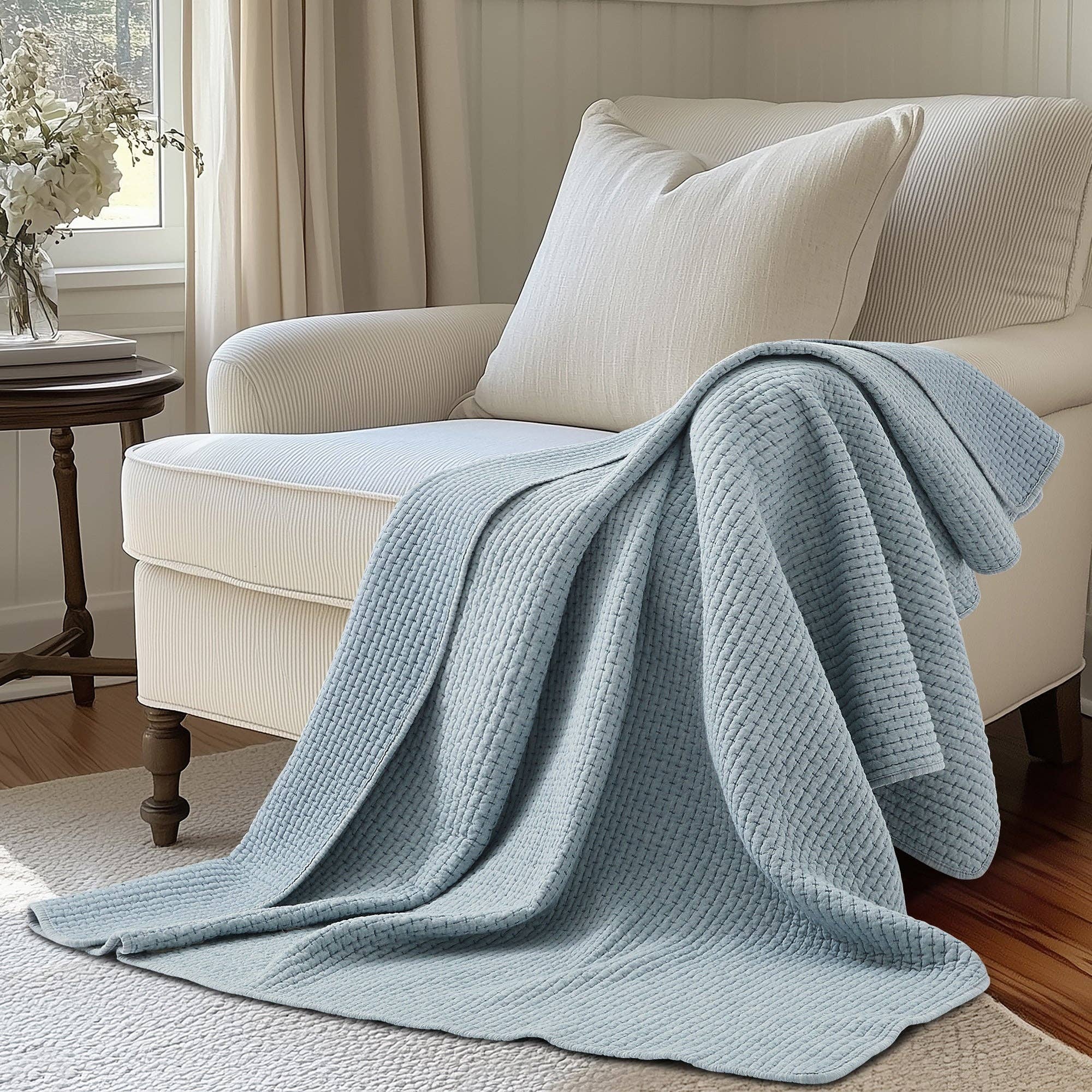 Pick-Stitch Artisan Quilted Throw