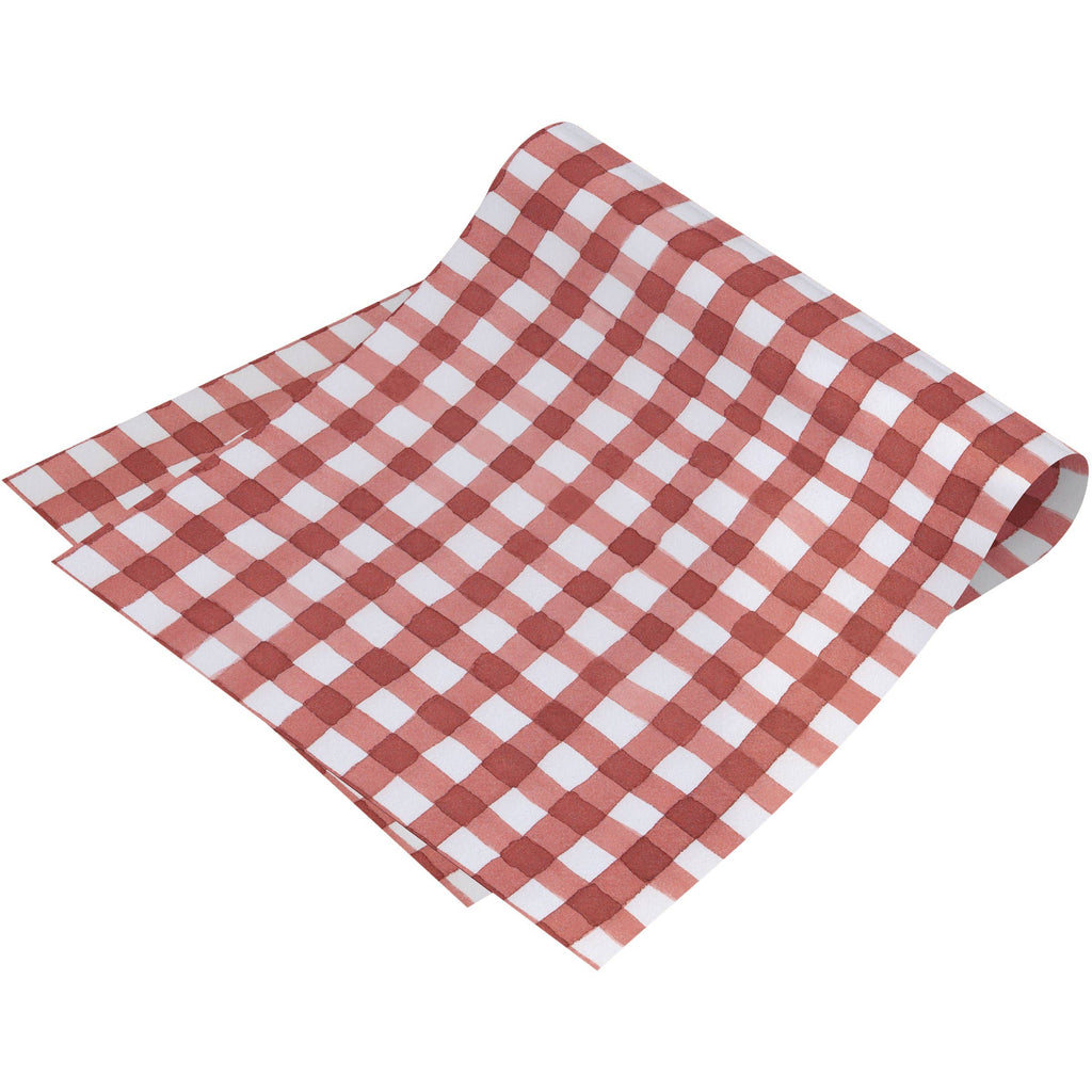 Red Gingham Paper Runner