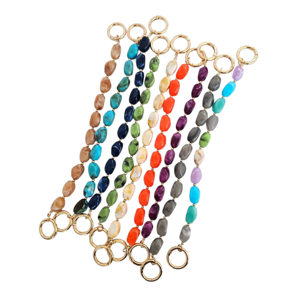 Marbled Acrylic Chain Strap - Orange