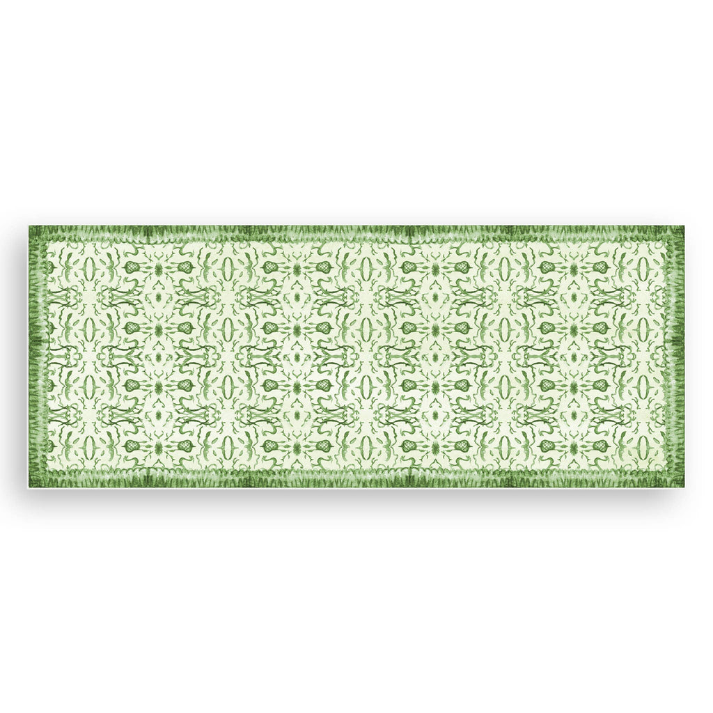 Green Chinoiserie Vinyl Floor Mat