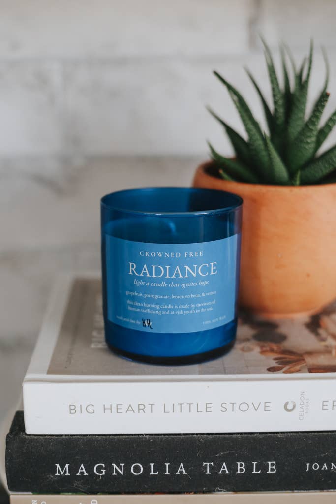 Radiance Candle - Blue - Made by Survivors