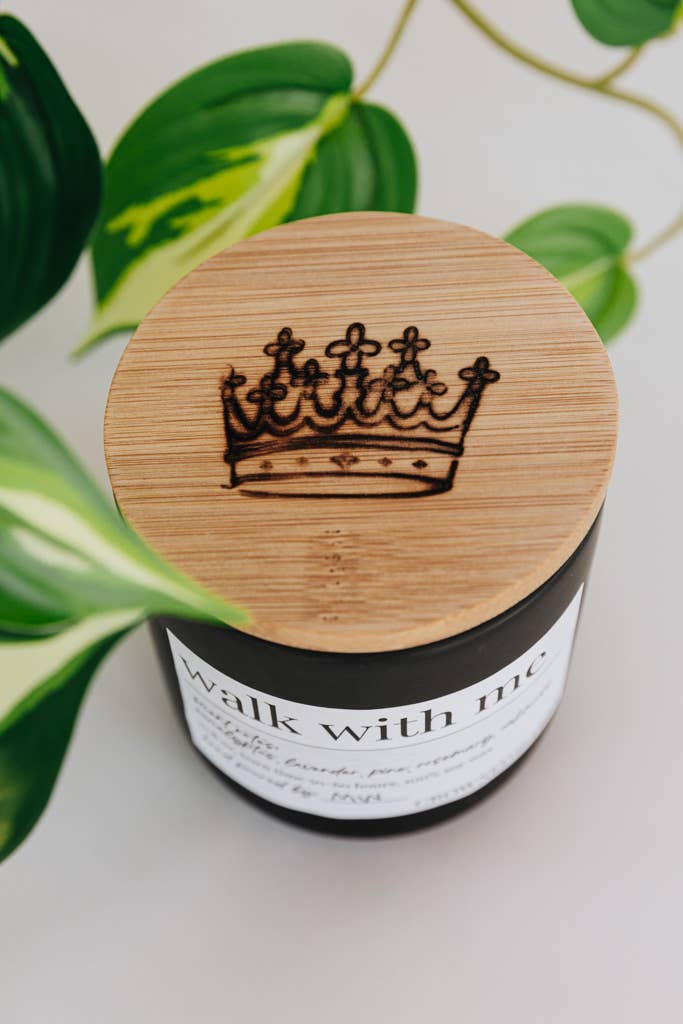 Walk With Me Candle, 10 oz Black - Made By Survivors